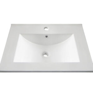 60 cm White ceramic washbasin top for PRIMEO KIT bathroom furniture. Experience the power of choice with DIAYTAR NIGERIA's vast catalog and affordable 5-8 day delivery.