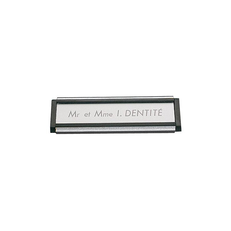 Black finish door nameplate with silver thread. DIAYTAR NIGERIA brings the market to your screen with thousands of affordable products delivered to your door.