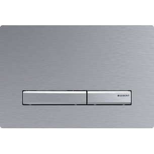 Geberit Sigma50 flush plate for dual flush, brushed chrome metallic colour easy-clean coating Ref. 115.788.GH.2. DIAYTAR NIGERIA combines the largest product selection with affordable prices and reliable delivery.