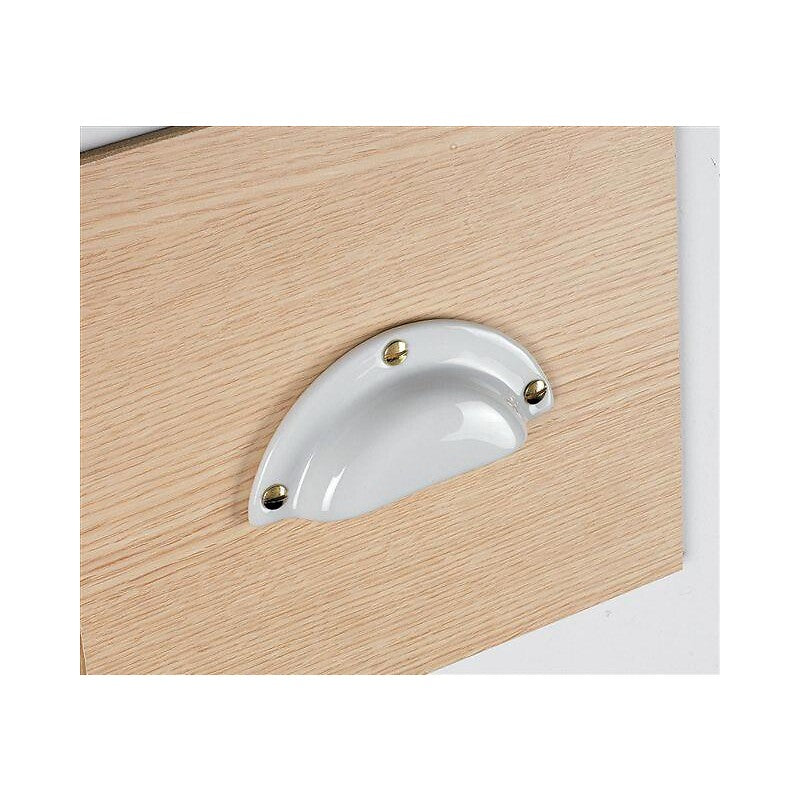 Limoges porcelain shell handle in white - 113 x 47 mm. Your trusted e-commerce destination, DIAYTAR NIGERIA offers extensive variety with reliable shipping.