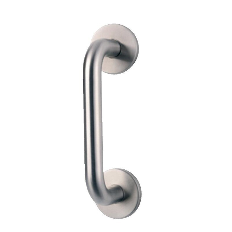 Straight pull handle on stainless steel rosette for swing door, 300 mm center distance. Nigeria's favorite online shopping platform, DIAYTAR offers unbeatable prices and delivery within a week.