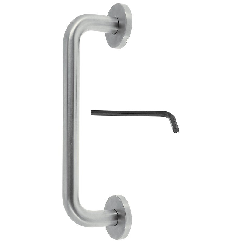 Straight handle on Boëdic rosette, in stainless steel 19 x 300 mm. DIAYTAR NIGERIA: Where every Nigerian finds what they need at prices they can afford, delivered promptly.