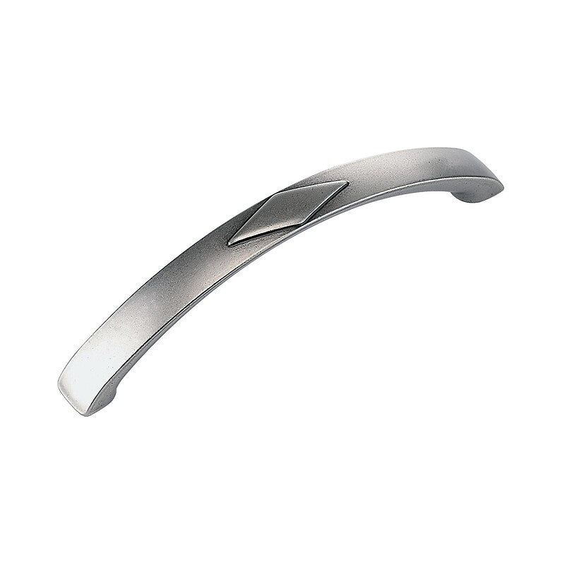 Zinc handle with pewter finish - length 150 mm, center distance 128 mm - Bracara. DIAYTAR NIGERIA connects desires with reality through affordable prices and reliable delivery service.