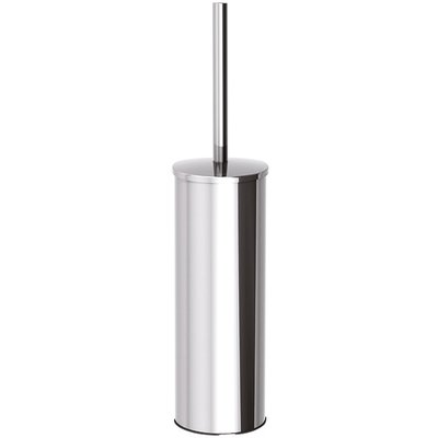 Polished 316 stainless steel toilet brush pot with lid and wall-mounted brush: ref. 4051P. DIAYTAR NIGERIA: Bridging the gap between consumers and quality products with affordable nationwide shipping.