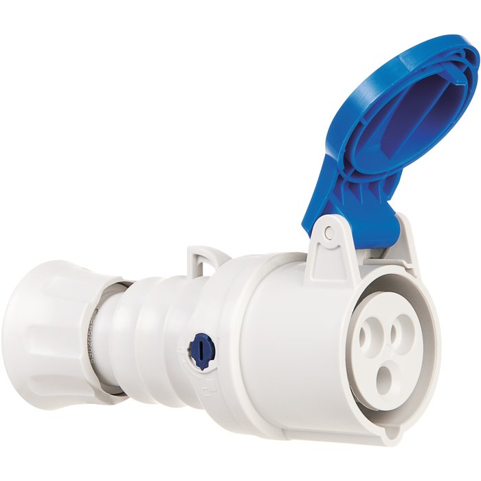 Straight mobile socket hp - ip44/ip54 - 2p+t 16a 200-250v 50/60hz - blue - 6h - quick wiring Ref / GW62004FH. Shop across categories at DIAYTAR NIGERIA with the confidence of prompt and budget-friendly delivery.