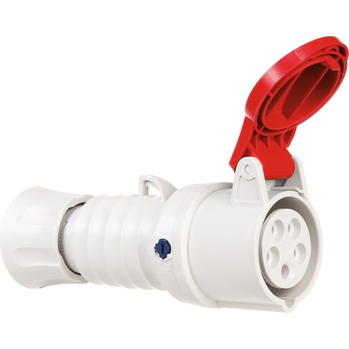 Straight mobile socket hp - ip44/ip54 - 3p+n+t 32a 380-415v 50/60hz - red - 6h - quick wiring Ref / GW62020FH. DIAYTAR NIGERIA: Bringing quality products to every Nigerian with affordable nationwide delivery.