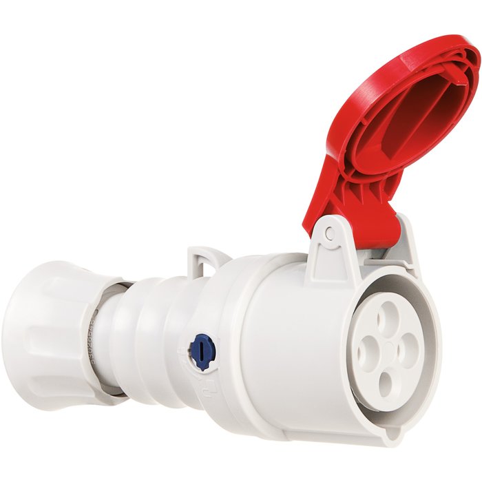 Straight mobile socket hp - ip44/ip54 - 3p+t 16a 380-415v 50/60hz - red - 6h - quick wiring Ref / GW62008FH. Shop with intention at DIAYTAR NIGERIA, offering thousands of products at budget-friendly prices.