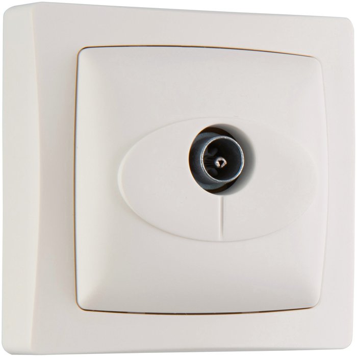 Single TV socket - male - - white - Ref.086040. Enjoy the simplicity of shopping with DIAYTAR NIGERIA, offering vast choices delivered in just 5-8 days.