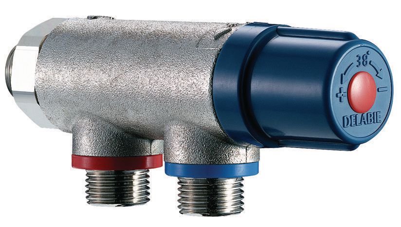 DELABIE Premix compact male thermostatic regulator 15 x 21 with built-in non-return valves: ref. 733015. Experience shopping freedom with DIAYTAR NIGERIA's vast catalog and nationwide 5-8 day shipping.