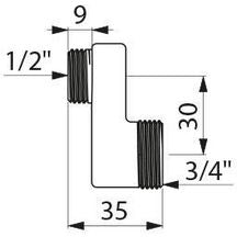Offset connector 30mm male 15x21 male 20x27 (set of 2) Ref: 853327.2P. DIAYTAR NIGERIA: Your affordable shopping destination with thousands of products delivered in days.