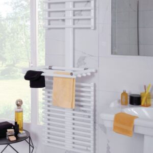 Stand Up double 710 W 1499 x 550 mm white hot water towel radiator. DIAYTAR NIGERIA: Where every search yields affordable results delivered promptly to your door.