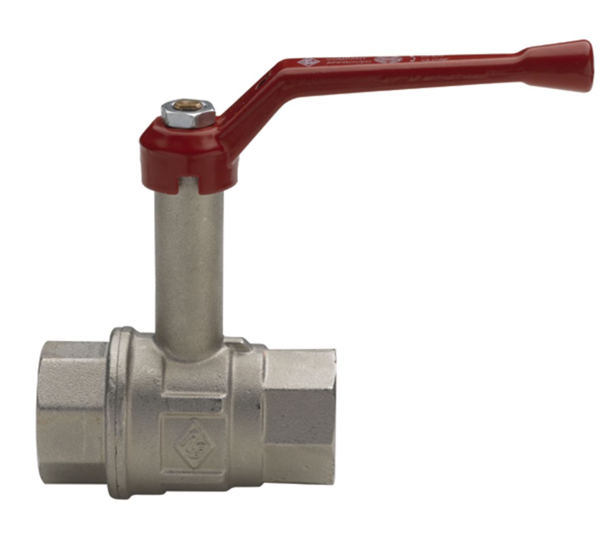 Ball valve with riser. Red lever in ALTECH 302 zinc-plated steel Nickel-plated brass FF DN 1 1/2. DIAYTAR NIGERIA: Your affordable gateway to thousands of products shipped nationwide within the week.
