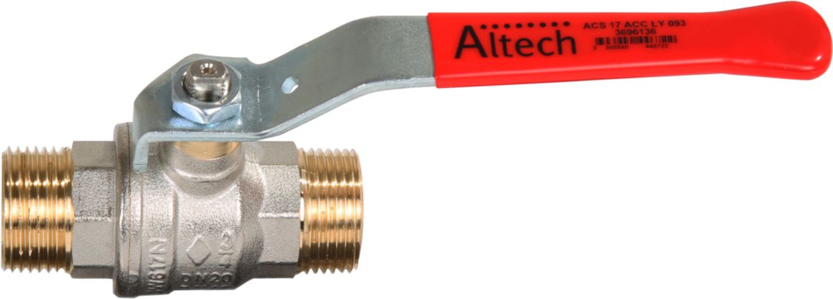 Full bore ball valve. Red handle in varnished steel. ALTECH 301 ACS Nickel-plated brass MM DN 1/2. DIAYTAR NIGERIA transforms online retail with unbeatable prices and consistent delivery timeframes.