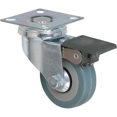 FLAT CASTOR WITH BRAKE D80 RUBBER. DIAYTAR NIGERIA brings the marketplace to every Nigerian home with affordable prices and quick delivery.