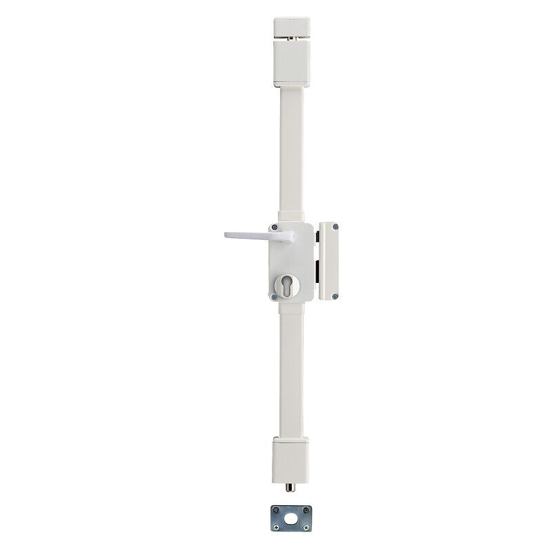 3-point surface-mounted lock with vertical Targa-type European cylinder with left-hand mortise, white color. DIAYTAR NIGERIA brings the market to your screen with thousands of affordable products delivered to your door.