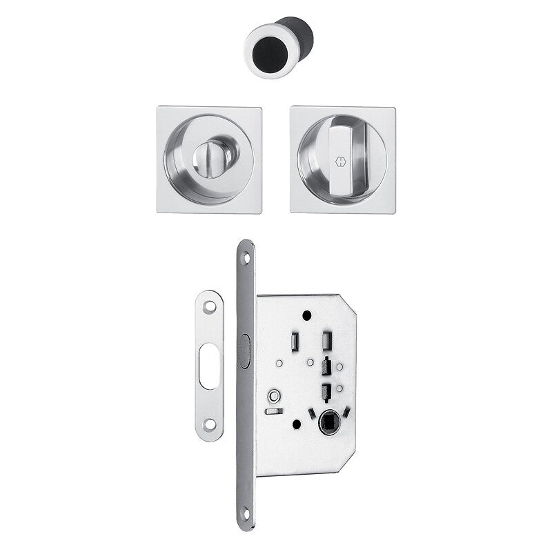 Lock for interior sliding door with square aluminum operations, polished brass appearance. DIAYTAR NIGERIA: Where shopping meets satisfaction with affordable prices and reliable 5-8 day shipping.