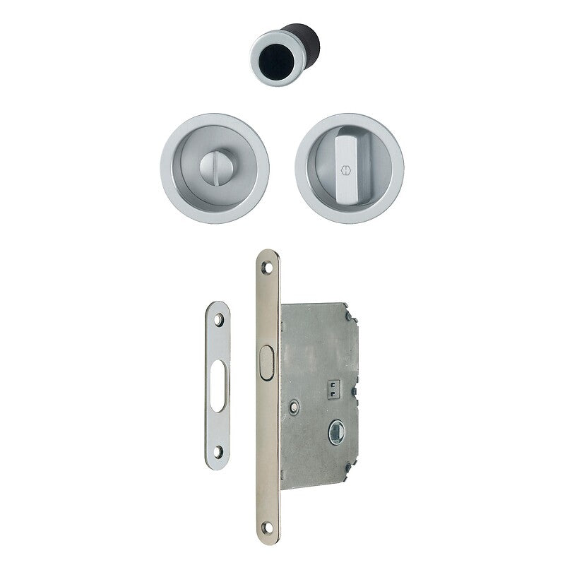 Round rosette locking lock for interior sliding door with satin chrome-look aluminium operations. Discover the joy of choice with DIAYTAR NIGERIA's extensive selection and budget-friendly shipping.