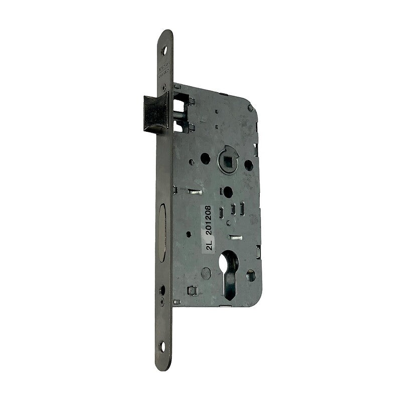 Mortise lock with 50 mm axle, half-turn bolt and cylinder deadbolt - Stainless steel round end faceplate - 4130. DIAYTAR NIGERIA: Where thousands of products meet affordable prices and reliable 5-8 day delivery.