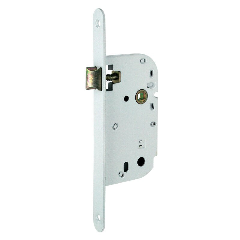 Mortise lock in small box of 135 mm, 50 mm axle, white lacquered finish, cane beak with strike plate. Shop smarter with DIAYTAR NIGERIA's comprehensive catalog and budget-friendly 5-8 day delivery.