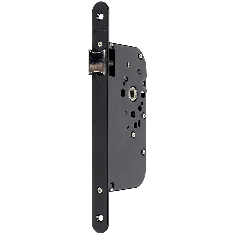 Mortise lock with half-turn bolt, 50 mm axle - Black round end faceplate - 4135. DIAYTAR NIGERIA transforms wishes into deliveries with our affordable and reliable e-commerce platform.