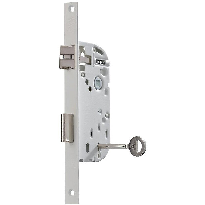 Mortise lock with half-turn bolt and deadbolt with grooves, 40 mm axle - Square end faceplate, right hand - D 25. Unlock endless possibilities with DIAYTAR NIGERIA's affordable marketplace and reliable delivery service.