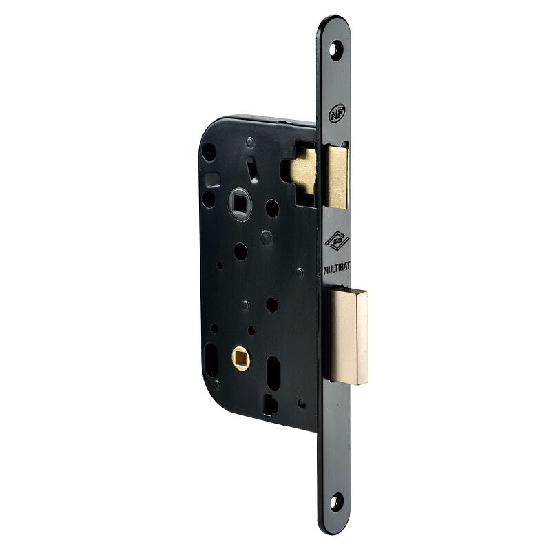 Mortise lock with half-turn bolt and deadbolt with 50 mm axle Black round end faceplate left hand - 260,000. Shop with ease at DIAYTAR NIGERIA and enjoy our extensive product range delivered at affordable rates.