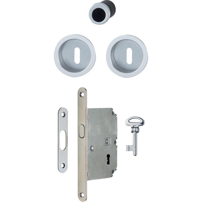 Sliding door lock with L key, polished brass finish, round rosette. Experience the satisfaction of affordable shopping with DIAYTAR NIGERIA's nationwide 5-8 day delivery.