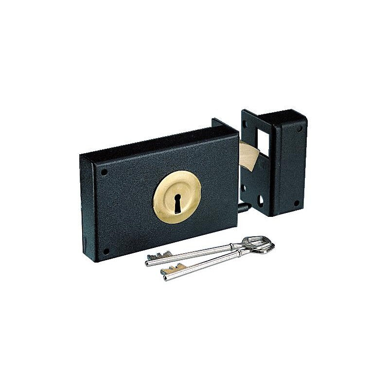 Horizontal surface-mounted sliding door lock with 4 grooves 384,000 left hand. DIAYTAR NIGERIA brings the market to your fingertips with affordable prices and prompt delivery service.