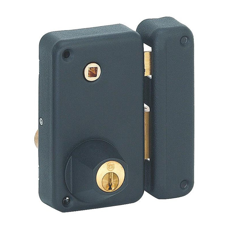 Surface-mounted lock with vertical round cylinder and left mortise. Your trusted shopping companion, DIAYTAR NIGERIA delivers affordable solutions in just 5-8 days.
