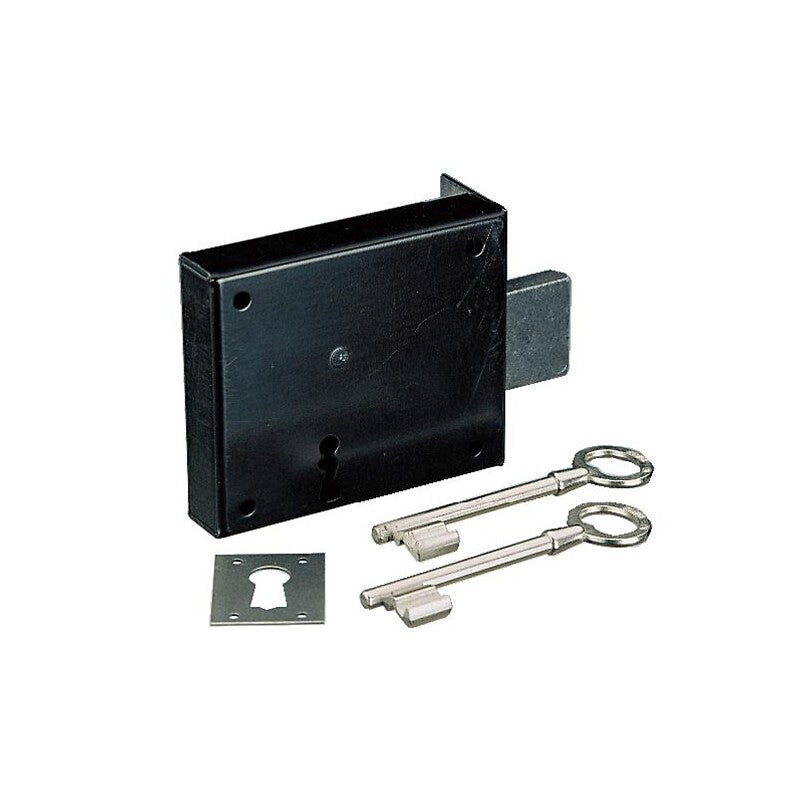 Horizontal surface-mounted lock - Deadbolt - Right-handed tumbler. DIAYTAR NIGERIA: Redefining online shopping with unbeatable prices and consistent delivery times.