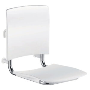 Stainless steel shower seat to hang, seat and backrest very comfortable nylon HR shiny white ref. 510300. Shop confidently with Nigeria's most trusted e-commerce platform, offering swift and affordable delivery.