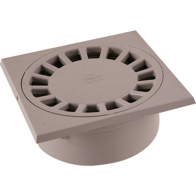 SC456G PVC light grey yard siphon - 15x15 cm - Ø male 50 mm Ø female 40/63 mm. DIAYTAR NIGERIA: Your affordable gateway to thousands of products shipped nationwide within the week.