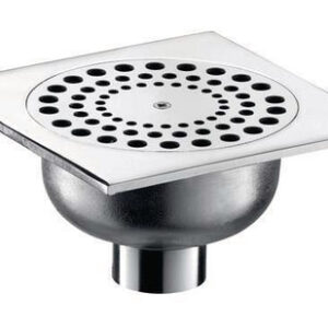 Recessed floor drain for shower rooms or sloped gutters in chrome-plated brass 140x140 for 20mm water seal outlet diameter 40 H 78 Ref: 684000. DIAYTAR NIGERIA: Your trusted e-commerce partner with extensive product choices and affordable delivery.
