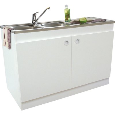 DECLIQ FLOOR-MOUNTED Under-Sink Unit. White Melamine. 2 Doors - DECLIQ ''NEW RECESSED HANDLE'' ref. S13N22120. Experience the ease of modern shopping with DIAYTAR NIGERIA's comprehensive platform and quick delivery.