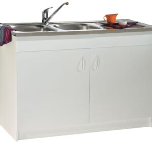 NEOVA SIM'NF under-sink unit. white melamine, 120x60cm, 2 doors, Ref.S12N02120. DIAYTAR NIGERIA: Where affordability meets reliability with thousands of products delivered promptly.