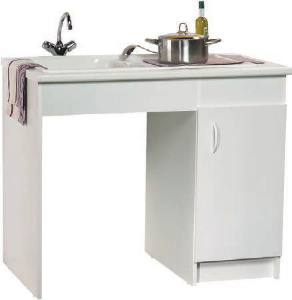 Under sinks handy series (width 370. 1 reversible door) white melamine ref. S15N41120. DIAYTAR NIGERIA: Where affordability and variety come together with nationwide 5-8 day delivery.