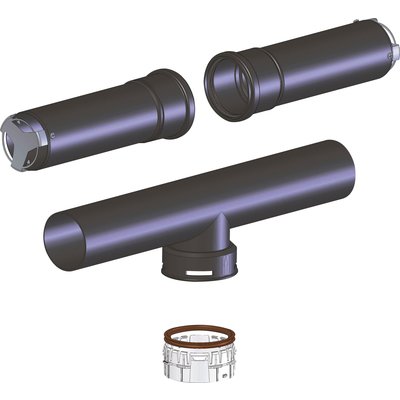 ECONEXT extendable T-terminal for flexible PP diameter 80 mm length 600 to 920 mm black Ref 449085. DIAYTAR NIGERIA brings quality products to every corner of Nigeria at prices everyone can afford.