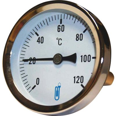 Dial thermometer diameter 80 mm 0 / 120°C length 100 mm supplied with brass glove finger ref. 74A45404D. Discover shopping simplified with DIAYTAR NIGERIA's comprehensive platform and reliable 5-8 day shipping.