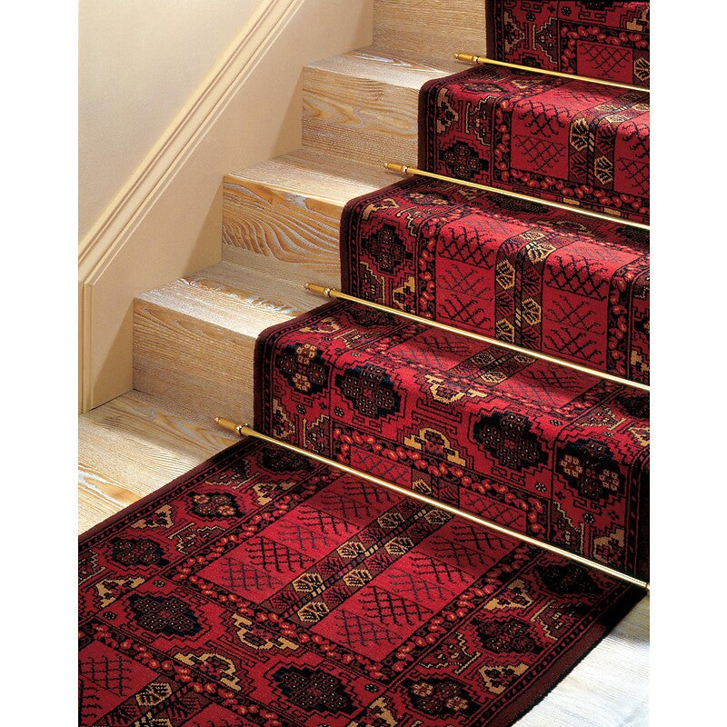 Polished brass-plated steel stair rod with end caps and eyebolts, length 800 mm. Your complete shopping solution, DIAYTAR NIGERIA delivers variety and value within the week.