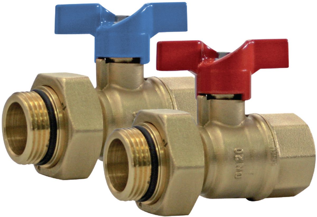 Ball valves with rotating nut for butterfly handle manifold 1 red valve and 1 blue valve, Altech, Ref: AL52X/3_26. DIAYTAR NIGERIA: Where every click leads to affordable purchases delivered promptly to your door.