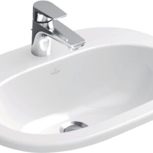 VILLEROY ET BOCH O.NOVO 56 x 40.5 cm porcelain built-in washbasin with overflow, white Ref. 41615601. DIAYTAR NIGERIA: Where shopping is easy, prices are low, and delivery is just days away.