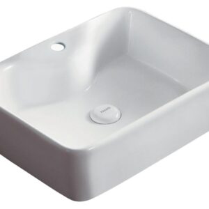 ALTERNA Domino rectangular countertop washbasin 49 x 38 cm with tap deck without overflow. DIAYTAR NIGERIA: Bringing affordable shopping solutions with a diverse product catalog delivered nationwide.