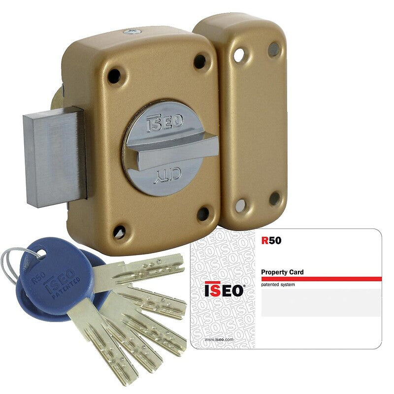 High security lock ISR 50 with 5 protected keys 45 mm cylinder interior knob. DIAYTAR NIGERIA: Where affordability meets variety in Nigeria's most comprehensive online marketplace.