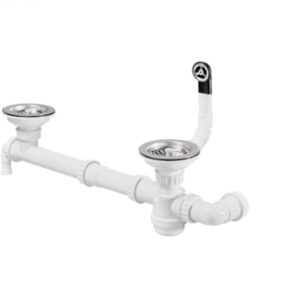 Complete drain for 2-bowl Moderna sink, FCTV090P08. DIAYTAR NIGERIA connects you with endless possibilities through our affordable e-commerce platform.