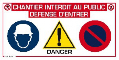 4 IN 1: "BUILDING SITE PROHIBITED TO THE PUBLIC", "WEARING A HELMET IS MANDATORY", "CAUTION", "NO PARKING" - 4 IN 1 SIGN, DIM.: 800 X 400 MM. DIAYTAR NIGERIA: Your affordable marketplace with reliable 5-8 day shipping across Nigeria.