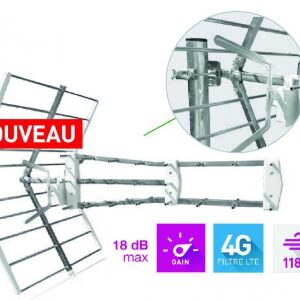 18 HD 4G TERTZIAN TNT ANTENNA LTE FILTER CHANNELS 21-60 GAIN 18 DB. Shop with confidence at DIAYTAR NIGERIA, where affordability meets reliability in less than 8 days.