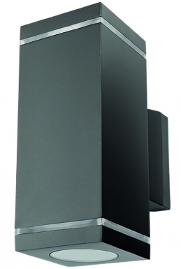 APPLIQUE MURALE " ECHO DECO " 2XGU10 230V MAXI 13W DIM: Ø 90X223X147 MM IP54 CL II GRAPHITE. Your shopping journey simplified with DIAYTAR NIGERIA's vast selection and budget-friendly shipping.