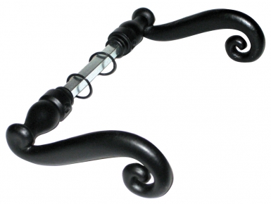 DOUBLE CRUTCH "AQUITAINE" 7 MM SQUARE 2 BRACKETS FINE POINT SCREW. BLACK IRON. DIAYTAR NIGERIA: Bringing quality products to every Nigerian with affordable nationwide delivery.