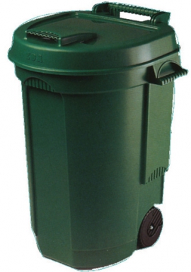 ROLLING BIN - FOR HOME OR GARDEN - CAPACITY 110 LITERS - GREEN COLOR. DIAYTAR NIGERIA transforms dreams into deliveries with our affordable prices and 5-8 day shipping.