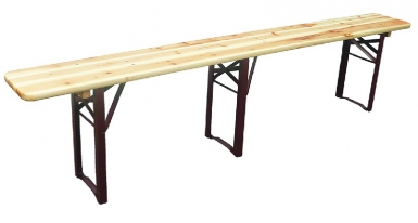 FOLDING BENCH VARNISHED WOOD, CAT.2 - BROWN BASE - LENGTH 200 CM, 3 LEGS. Experience shopping without compromise at DIAYTAR NIGERIA, with vast selection and quick delivery.